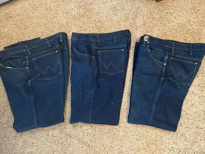 Men's Wrangler 36mwzpd Slim Fit Jeans 2-34x32 And 1-34x34 Lot Of 3 Cowboy Rodeo • $59.99