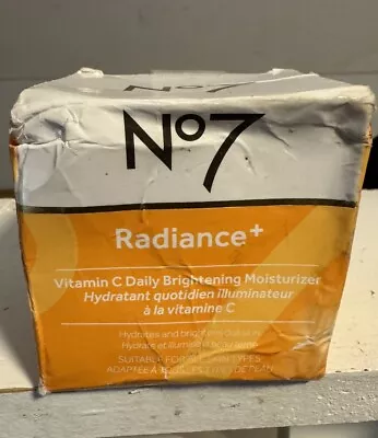 No7 Radiance+ Vitamin C Daily Brightening Moisturizer 1.69 Fl Oz Sealed • $16.95