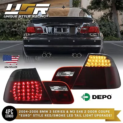 DEPO OEM Replacement Red/Smoke LED Tail Light Lamp For 2004-06 BMW E46 2D Coupe • $139.95