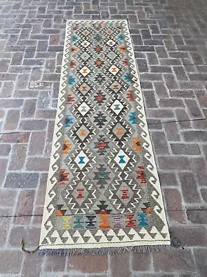 Handmade Afghan Kilim  Long Hallway Runner Rug 298 CM X 88 CM KA# 34 • $480