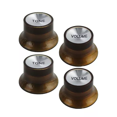 2T2V Amber Guitar Bell Knob Volume Tone For Gibson Epiphone LP SG Ibanez Jackson • $9.99