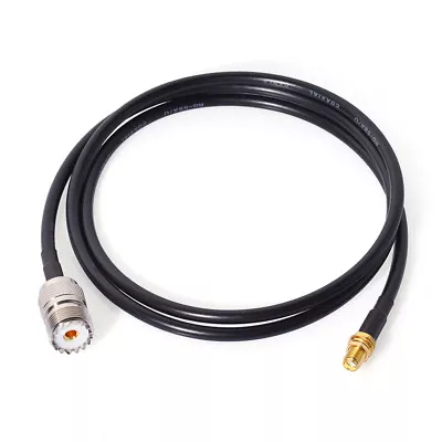 1.5M SMA To UHF SO239 Female Ham Radio Antenna Extension Cable For Baofeng UV-5R • £8.22