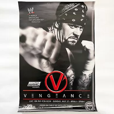 WWE Vengeance 2003 PPV Promo Poster 27  X 39  Undertaker Smackdown WWF Vintage • $69.99