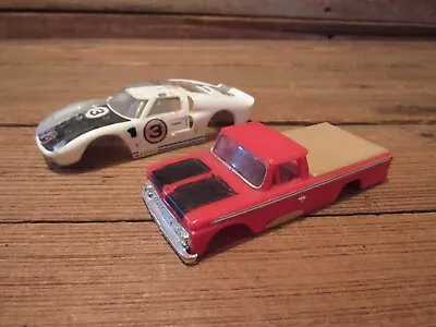 Vintage 1960s Ideal Toys FORD Truck & FORD GT Slot Cars - Bodies Only - Parts! • $49.99