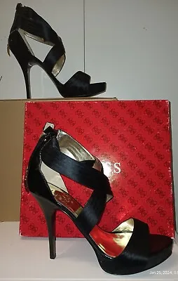 Guess Ankle Strap Peep Toe Heels Size 11M • $28.99