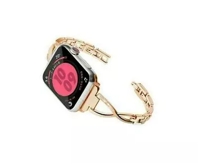 £7.99 • Buy Jewelry Metal Diamond Band For Apple Watch Strap Series 7 38 40 41 42 44 45 Mm