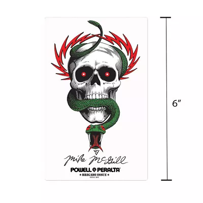 Powell Peralta Mike McGill Skull And Snake Skateboard Sticker 6  Bones Brigade • $4.49