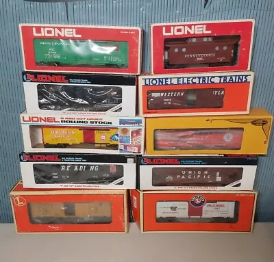 Mixed Lot Of 10 Lionel Trains O Scale Freight Cars (mixed Roadnames) #10a • $61