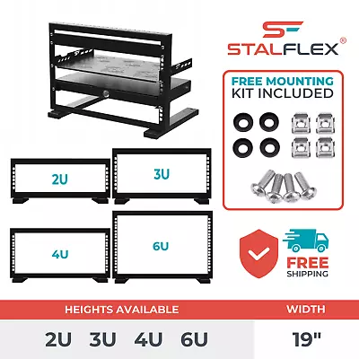 19  2U 3U 4U 6U Rack Mount Desktop Stand Open Front Table Rack Frame Stand • £26.95