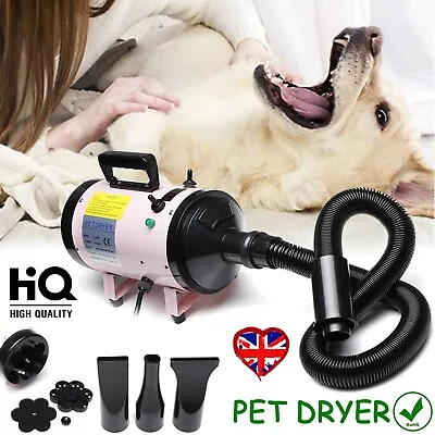 £62.30 • Buy 2800W Pet Dog Hair Dryer Grooming Hairdryer Adjustable Fur Blower Heater Blaster