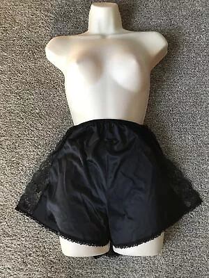 Vintage Ashley Stewart Nylon Antron Satin Shiny Lace Tap Pants Panties Sissy XL • $48.99