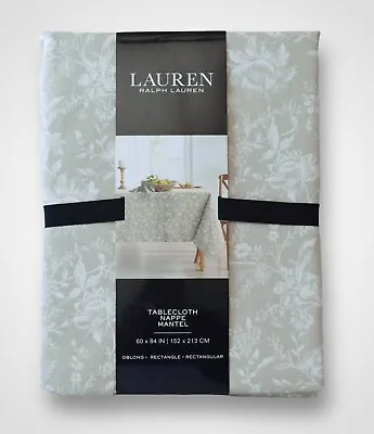 Ralph Lauren Tablecloth Beige Floral Print 152cm X 213cm 60  X 84  • £27.99