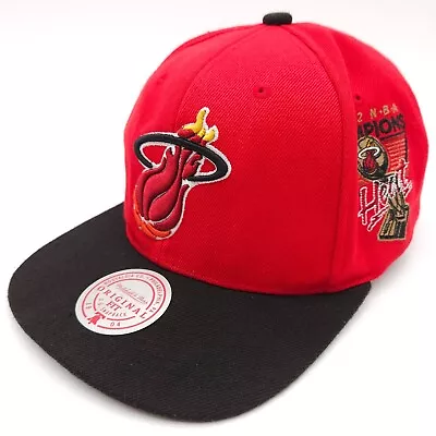 Miami Heat Mitchell & Ness OG Snapback Hat 2012 NBA Champions Cap Original Fit • $16.99