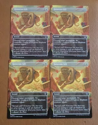 1x Playset Of  (4) NM Borderless Generous Gift #0624 CMM Commander Masters • $1.99