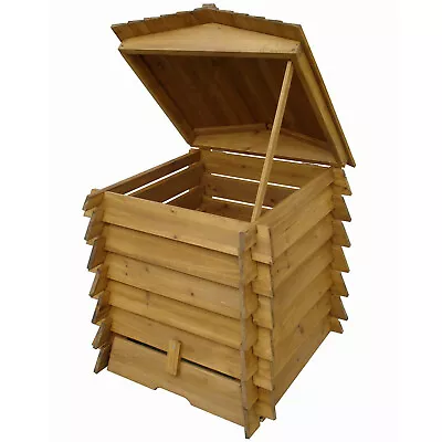 Wooden Compost Bin Composter BeeHive Style Recycle Garden Kitchen Waste 328L • £79.99