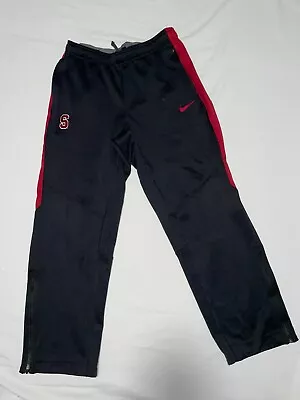 Nike DRI-FIT Mens Athletic Straight Black Track Pants Size L • $19.99