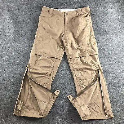 Mountain Hardwear Mesa Convertible Hiking Pants Mens XL Khaki Tan Hiker 38x33 • $20.99