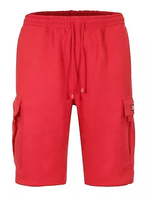 Victorious Men's Heavy Weight Fleece Cargo Pocket Sweat Short Pants S~6XL -VS76 • $24.95