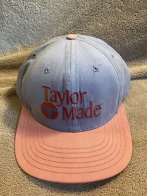 Vintage 80s 90s Taylor Made USA Leather Strap Back Golf Hat Cap Mens 80's 90's • $39.99