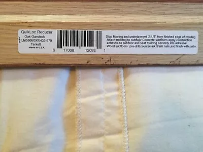 NEW 47  TARKETT REDUCER STRIP LM5506 OAK GUNSTOCK - Prefinished Solid Oak Strip • $16