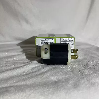 Leviton 2711 30A Locking Plug 3 Pole 4 Wire Grounding 125/250V  L14-30P Bk/Wt • $20