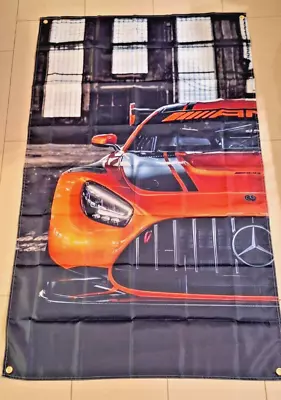 Mercedes Benz AMG GT BLACK SERIES Flag/Banner/Goods/Advertising/Mural • $25.97