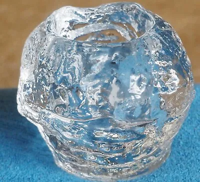 Vintage Kosta Boda Sweden Heavy Glass Snowball Votive Tealight Candle Holder • $18