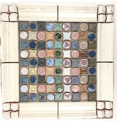 Handmade Tile Mosaic Backsplash 1/4  To 1  Thick Frame 17  X 17.25  On Mesh • $179