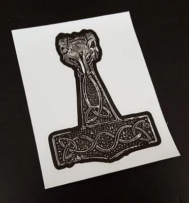 Precut Viking Mjolnir Sticker / Decal Thors Hammer Odinist Norse Pagan Heathen • $3.67