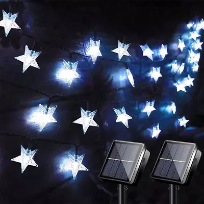 $11.24 • Buy Solar Star String Lights, 2 Pack Each 23Ft Total 100 LED Star Lights Outdoor Wat