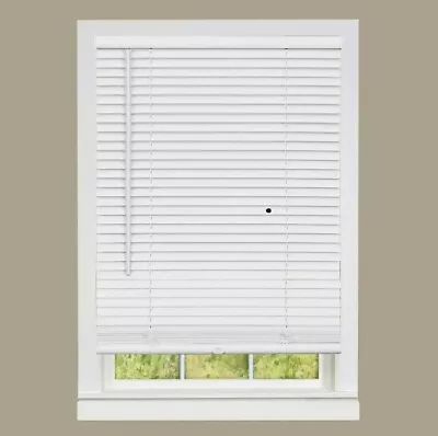  PROJECT SOURCE 45 X 64  CORDLESS 1 INCH PRIVACY VINYL MINI WINDOW BLINDS WHITE • $35.55