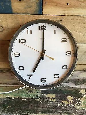 £29.99 • Buy Vintage Retro Metamec White Plastic & Copper Rim Clock