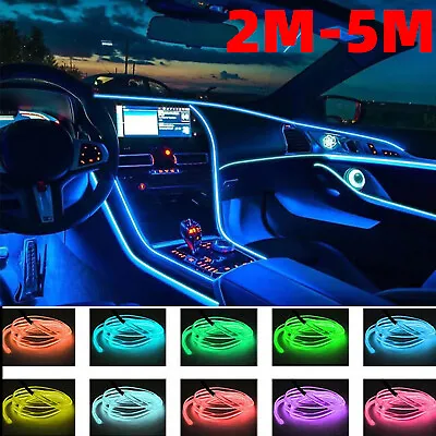 Car Interior Atmosphere Wire Auto Strip Light LED Decor Lamp Accessories • $6.99