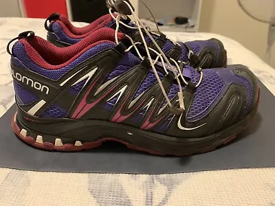 Salomon XA PRO 3D Chassis Trail Shoes Hiking Camping Women's US 7 UK 5.5 • $24.95