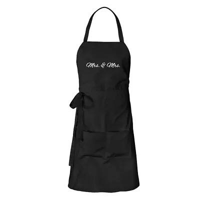 Mrs. & Mrs. Lettering Apron Cooking Apron Gift Idea Birthday Souvenir Size • £21.68