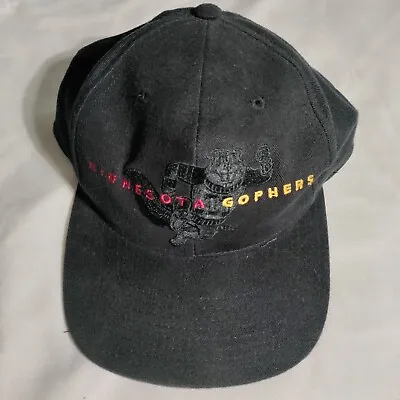 Minnesota Golden Gophers Snapback Hat Cap Black On Black Goldy • $6.49