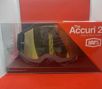 100% Accuri 2 Goggles NEW!! - Borego Tru GLD - MOTOCROSS OFFROAD ATV BMX MOTO MX • $30