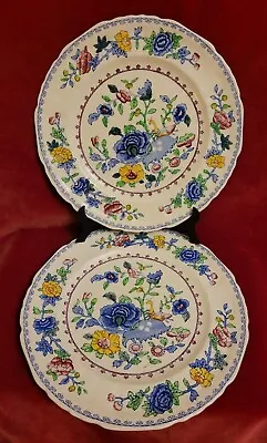 MASON'S Patent Ironstone China 'Regency' England Porcelain 2 Dinner Plates 10'' • $68