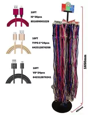 $7.99 • Buy LONG 10 FOOT IPHONE WHITE TIP 8 PIN CELL PHONE CHARGER CORD Cellular Charging