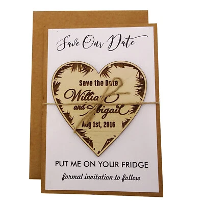 Personalized Wedding Magnets 20 Rustic Wedding Save The Date Cards-LQC • $81.39