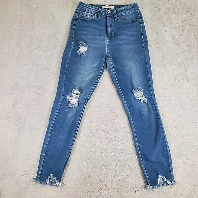 California Vintage Jeans Womens Size 7/28 Misses Skinny Deconstructed Ripped • £9.45