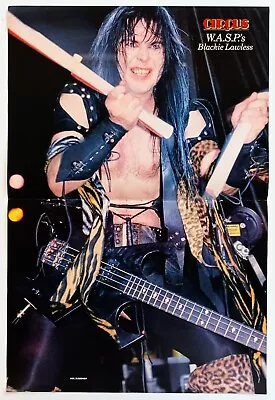 W.a.s.p. Blackie Lawless~orig 1985 Centerfold Poster~vtg Magazine Pinup Clipping • $19.99