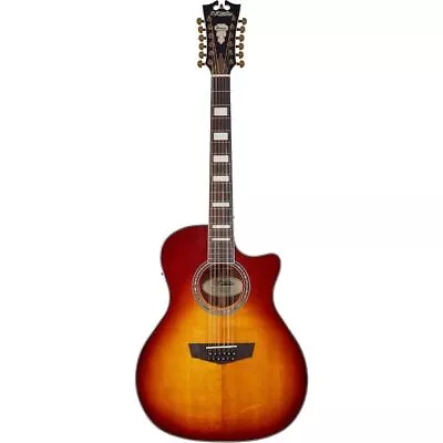 D'Angelico Premier Fulton A/E 12 String Guitar Iced Tea Burst DAPG212ITBAPS • $449