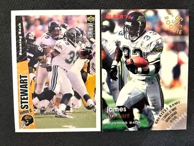 NFL - James Stewart 1996 Upper Deck CC & 1996 Fleer Football - Jaguars • $0.99