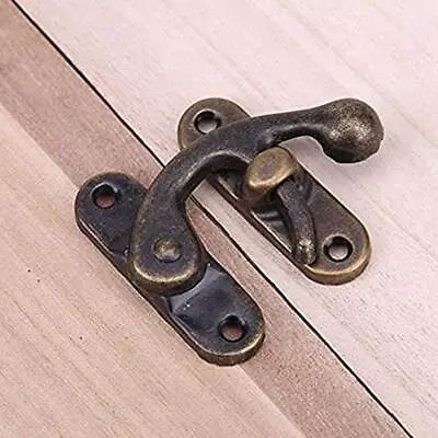 $1.49 • Buy Antique Vintage Latch Catch Jewellery Box Hasps Pad Gift Lock Hooks+Hinges C4E3