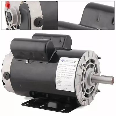 $255 • Buy 5.0HP Air Compressor Duty Electric Motor 3450RPM  Single Phase 7/8  Single Phase