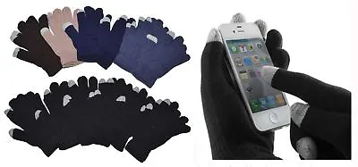 Men Lady Magic Knit Touchscreen IPhone Warm Gloves Wholesale 12 Pairs New York • $17.99