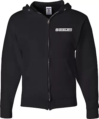 Ford Mustang Full Zip Hoodie Shelby Crest Pocket Print • $33.20