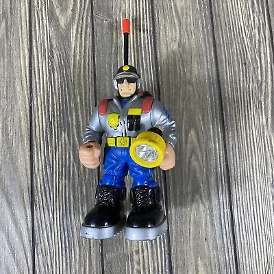 Vintage Manley Quest Police Man With Flash Light Figurine Toy Needs Batteries 11 • $8.99
