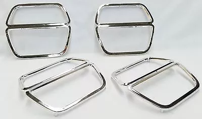 Mazda RX3 ROTARY S124A HEX SAVANNA REAR TAIL LIGHT LENSES LENS CHROME SURROUNDS • $44.20